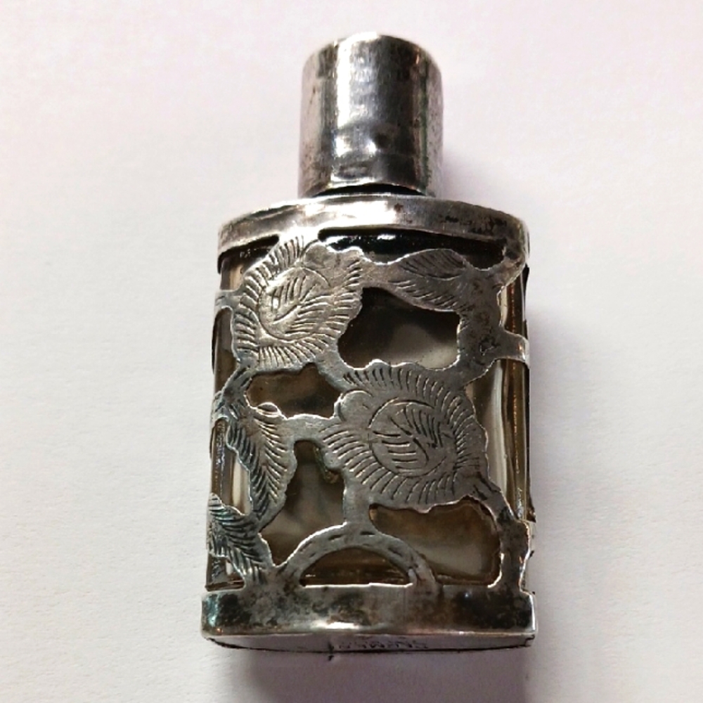 Sm Sterling Perfume Bottle Vtg.